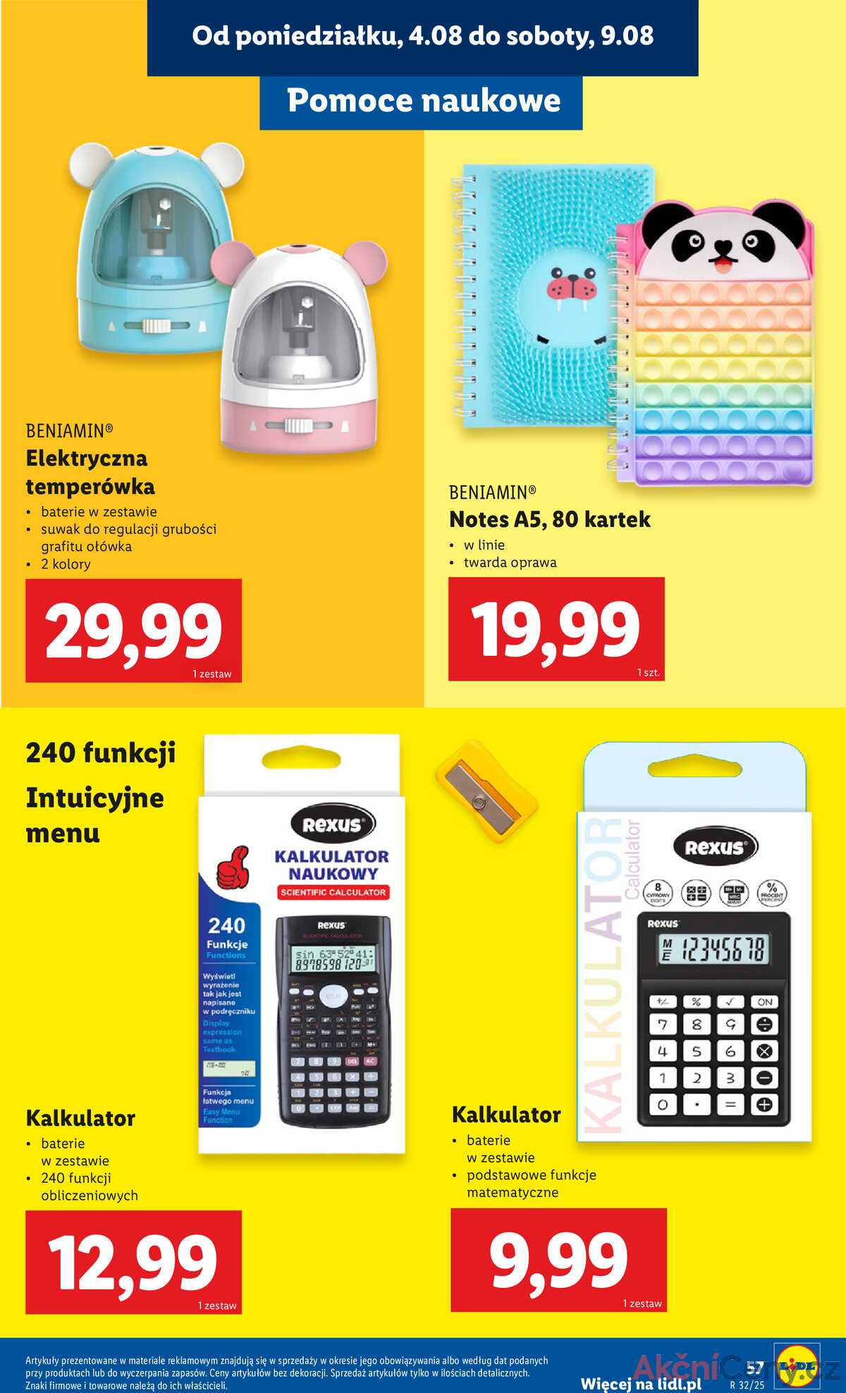 Leták Lidl Polsko 18.7.-30.8.2025 - KATALOG PŘIPRAVENÝ DO ŠKOLY strana 59