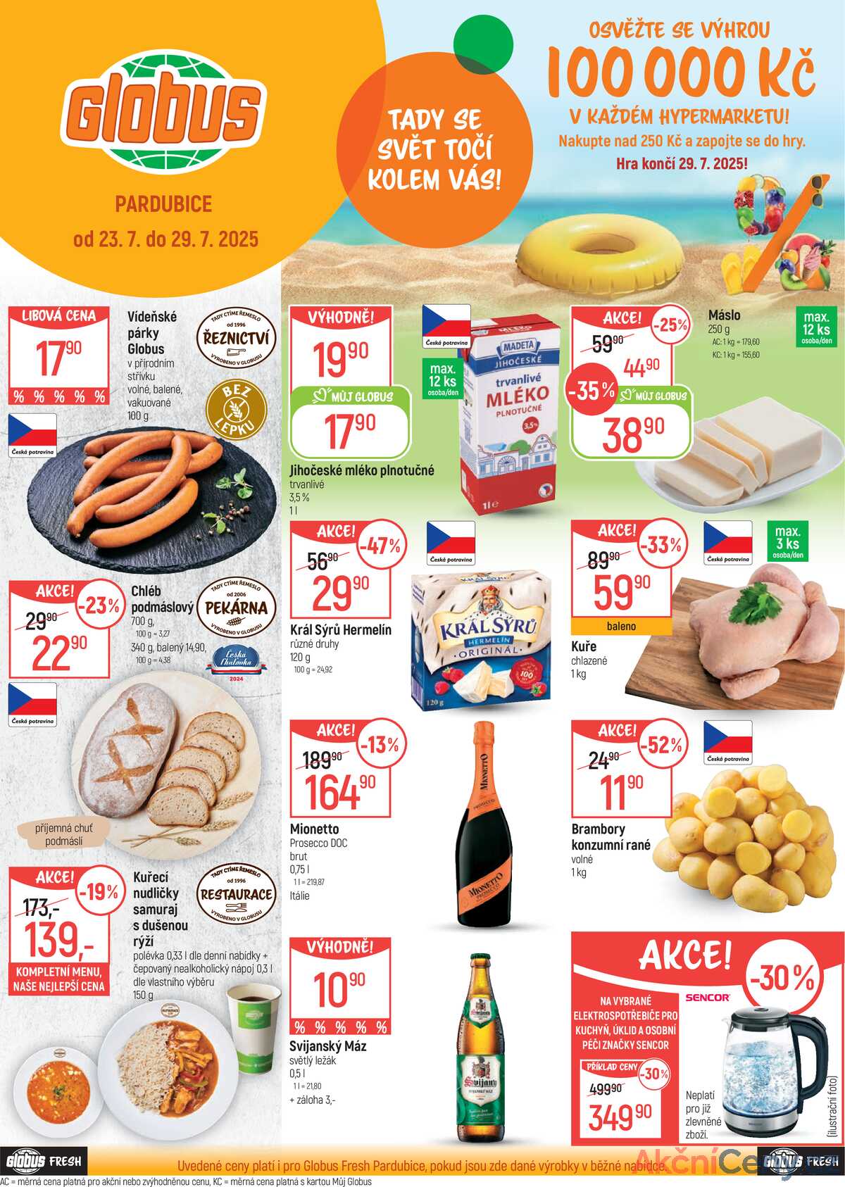 Akční leták Globus 23.7. - 29.7.2025 - Globus Pardubice strana 1