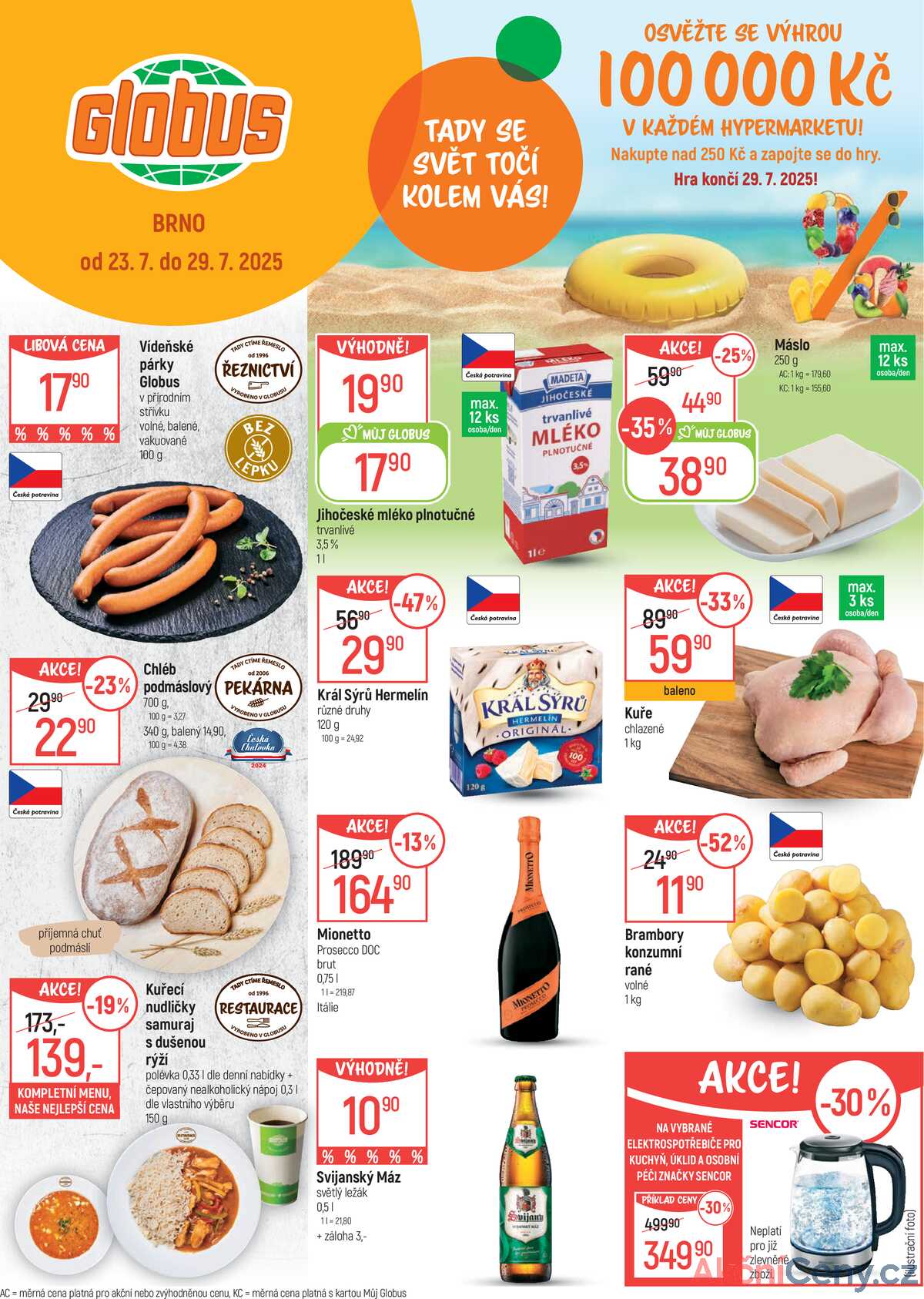 Akční leták Globus 23.7. - 29.7.2025 - Globus Brno Ivanovice strana 1