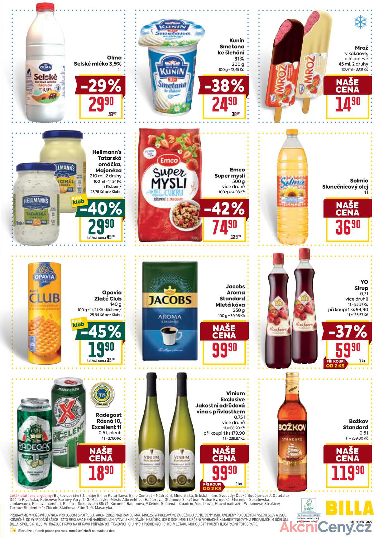 Billa malý leták od 23.7. do 29.7.2025 strana 3
