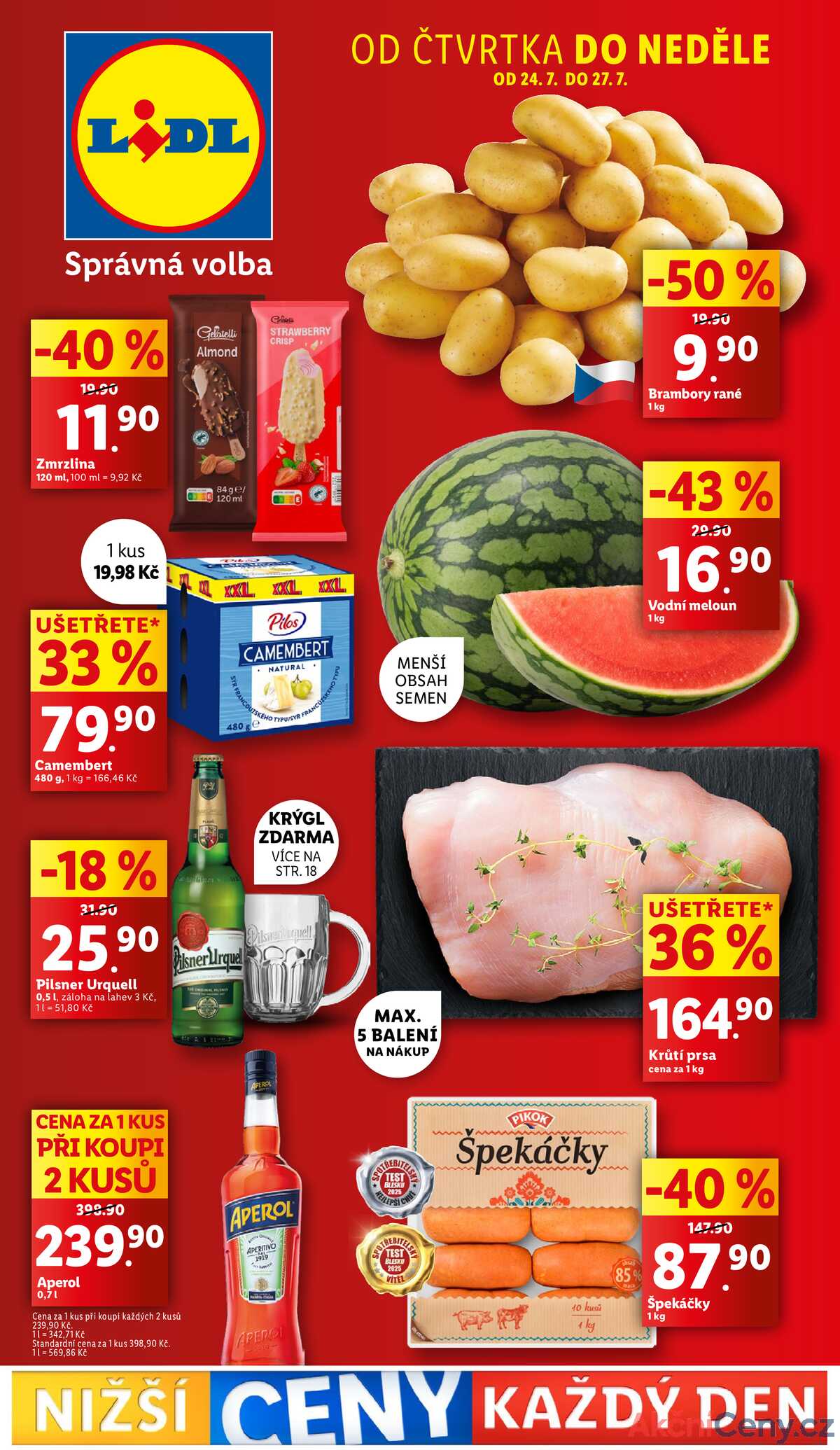Lidl Čtvrtek od 24.7. do 27.7.2025 strana 1