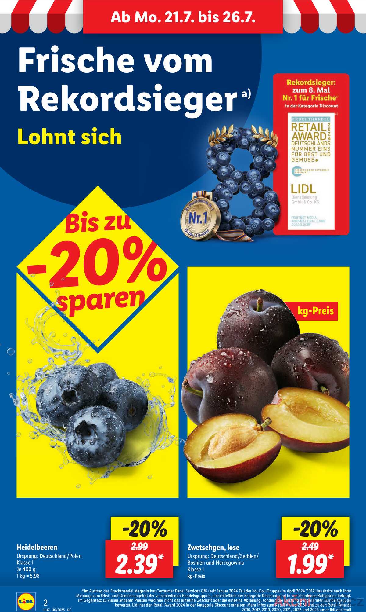 Leták Lidl Německo 21.7.-26.7.2025 strana 2