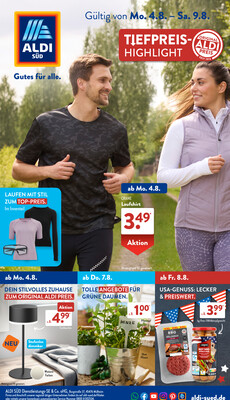 Leták ALDI SÜD Německo 4.8.-10.8.2025