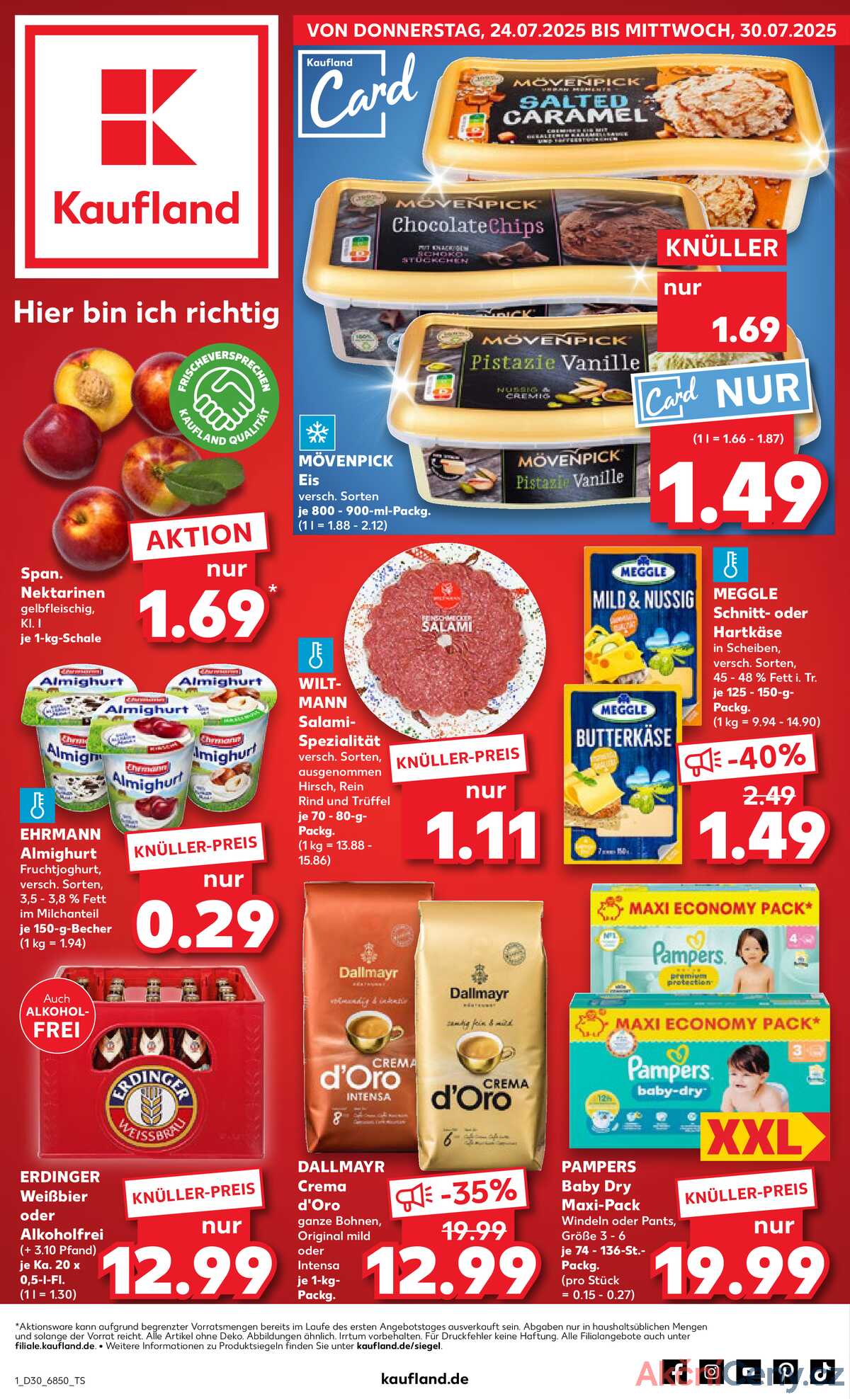Leták Kaufland Německo 24.7.-30.7.2025 strana 1
