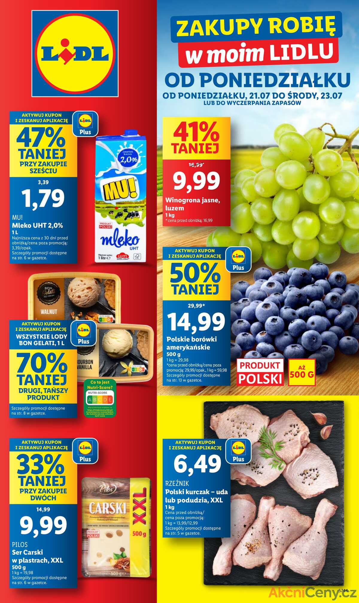 Leták Lidl Polsko 21.7.-23.7.2025 strana 1