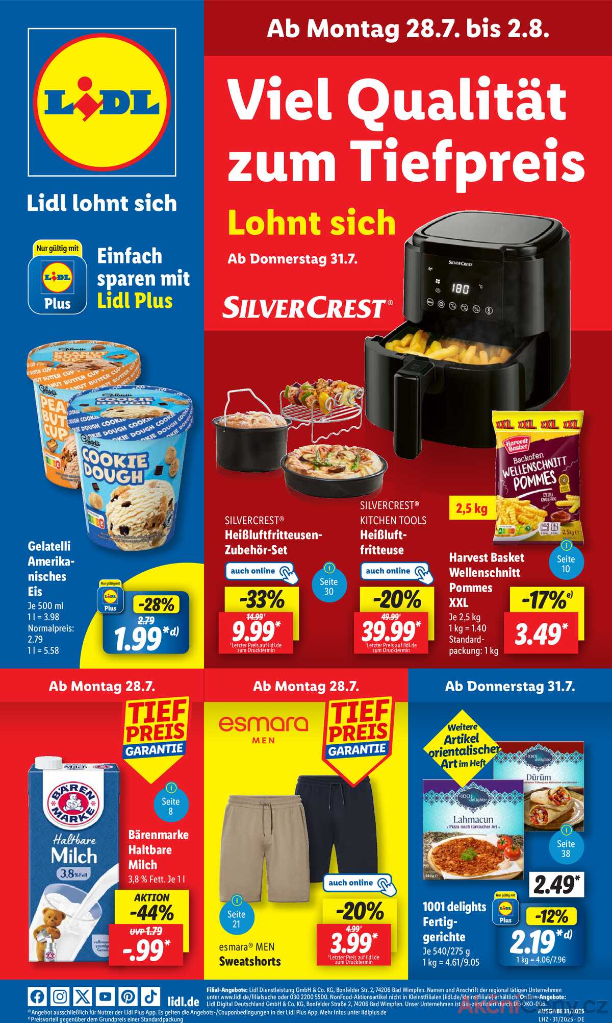 Leták Lidl Německo 28.7.-2.8.2025 strana 1