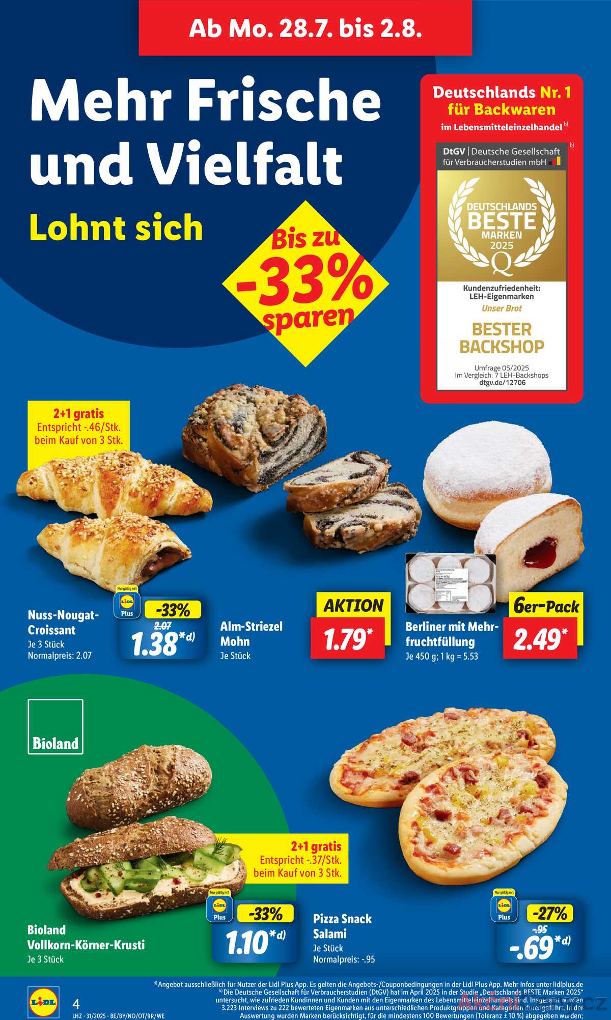Leták Lidl Německo 28.7.-2.8.2025 strana 4