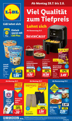 Leták Lidl Německo 28.7.-2.8.2025