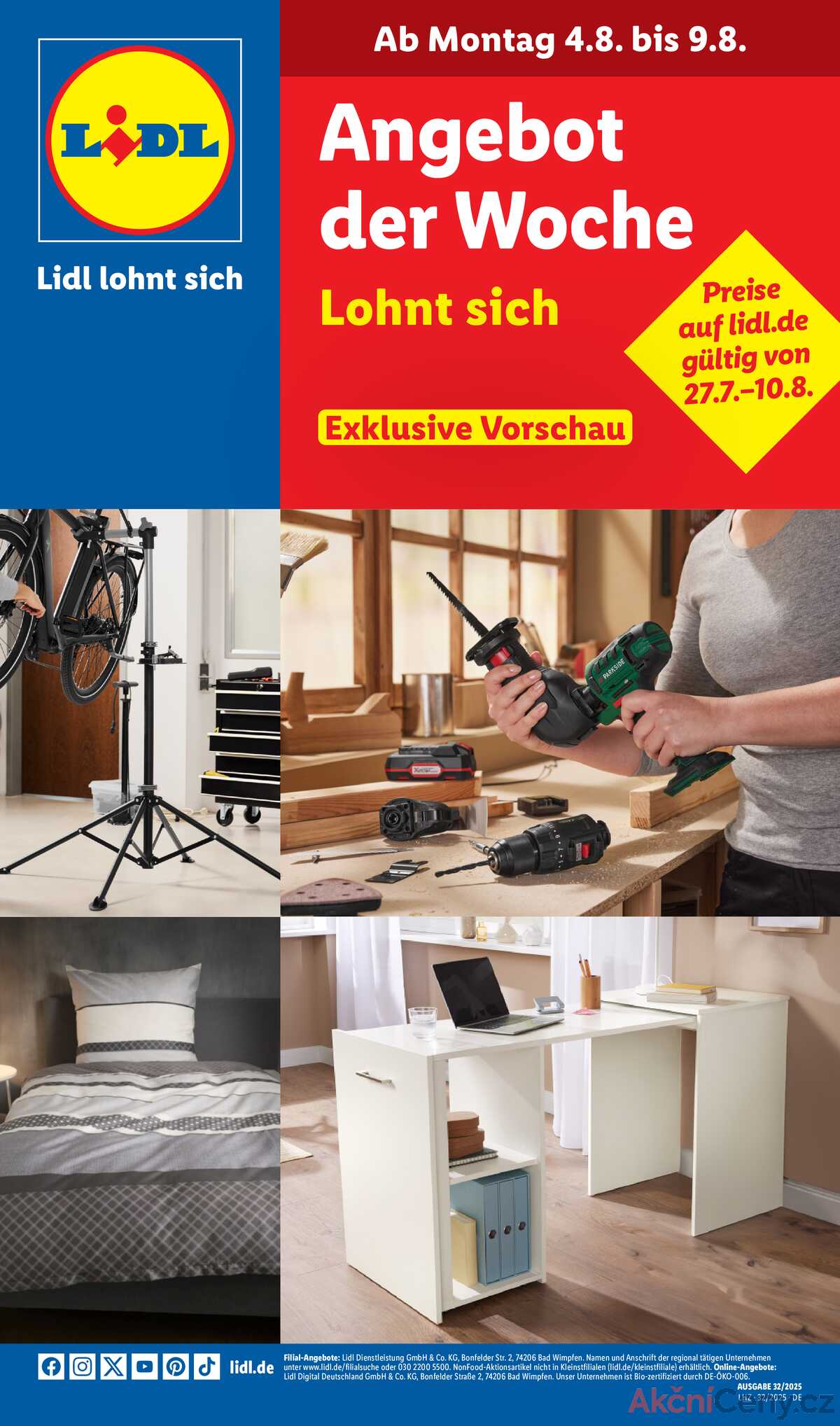 Leták Lidl Německo 4.8.-9.8.2025 strana 1