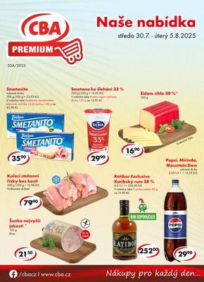 CBA Premium od 30.7. do 5.8.2025