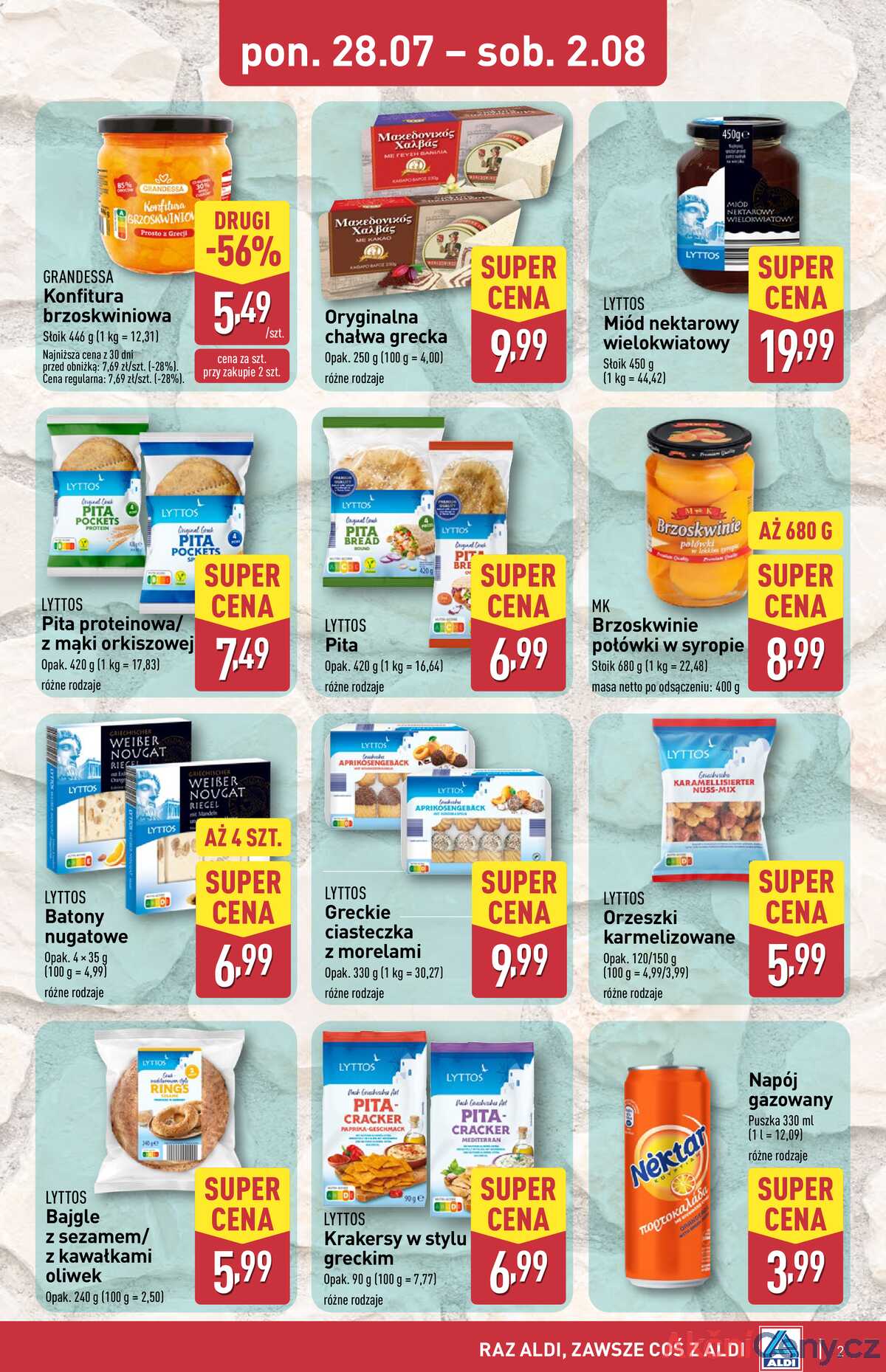 Leták Aldi Polsko 28.7.-2.8.2025 - Řecký týden strana 2