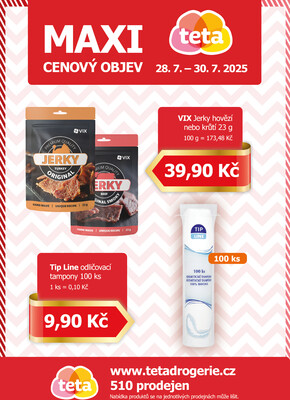 Teta drogerie Maxi cenový objev od 28.7. do 30.7.2025