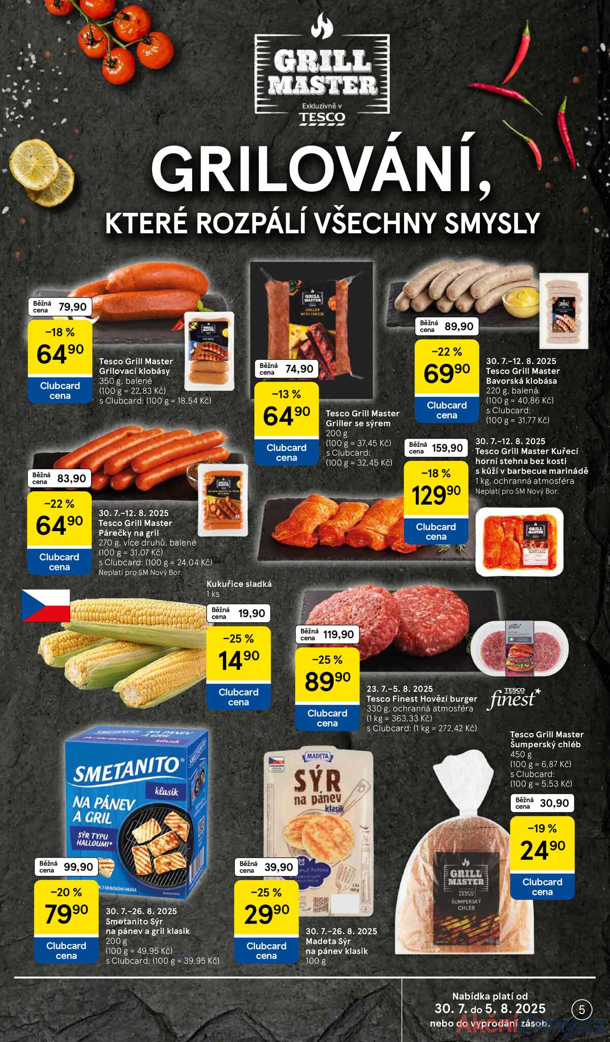 Tesco supermarkety od 30.7. do 5.8.2025 strana 5