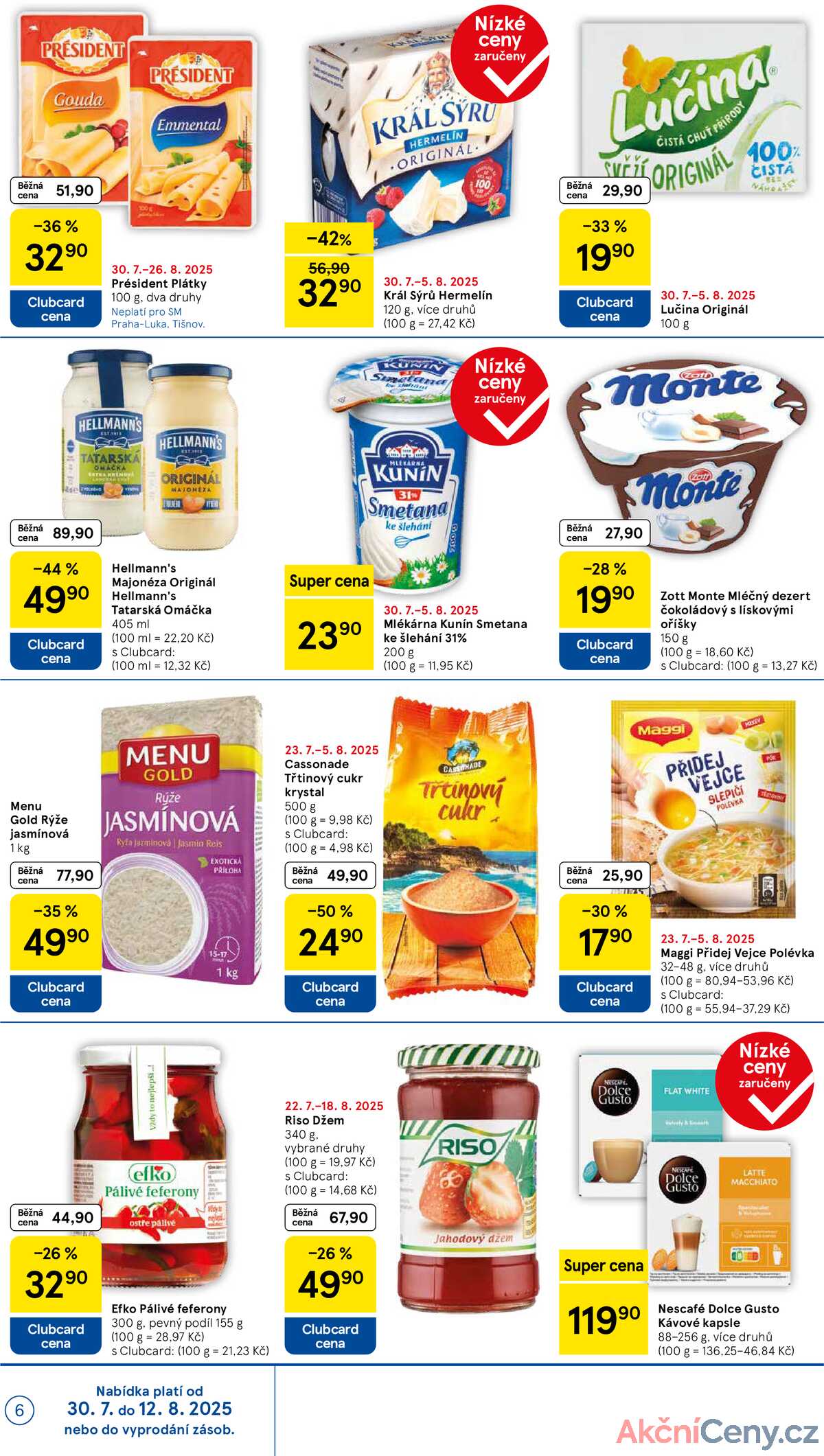 Tesco supermarkety od 30.7. do 5.8.2025 strana 6