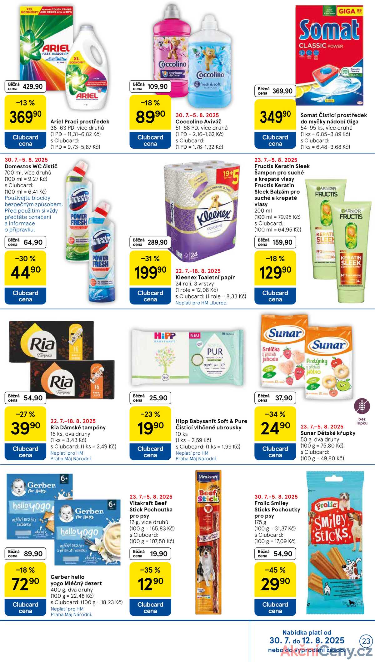 Tesco malé hypermarkety od 30.7. do 5.8.2025 strana 23
