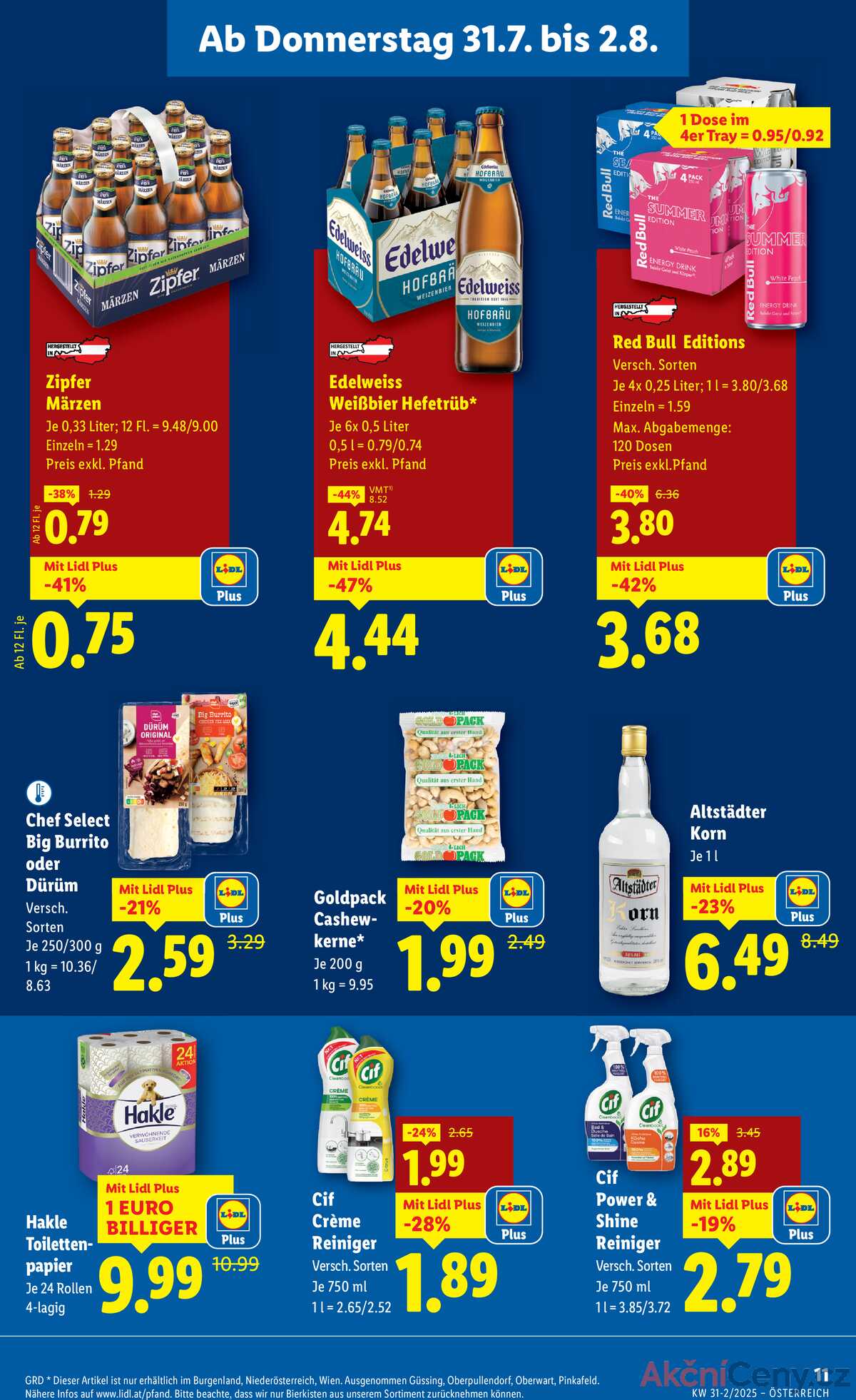 Leták Lidl Rakousko 31.7.-6.8.2025 strana 13