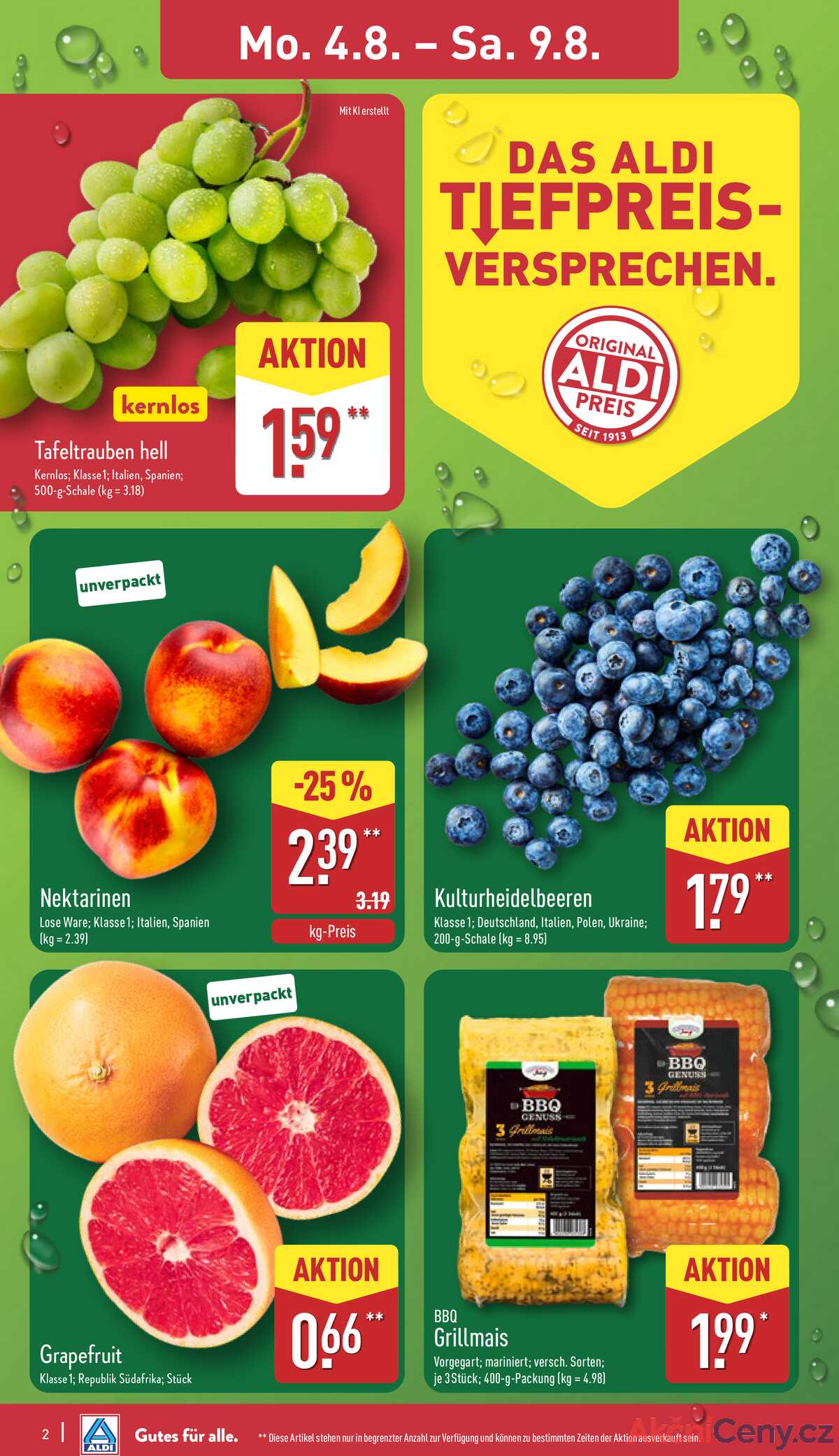 Leták ALDI Německo 4.8.-10.8.2025 strana 2