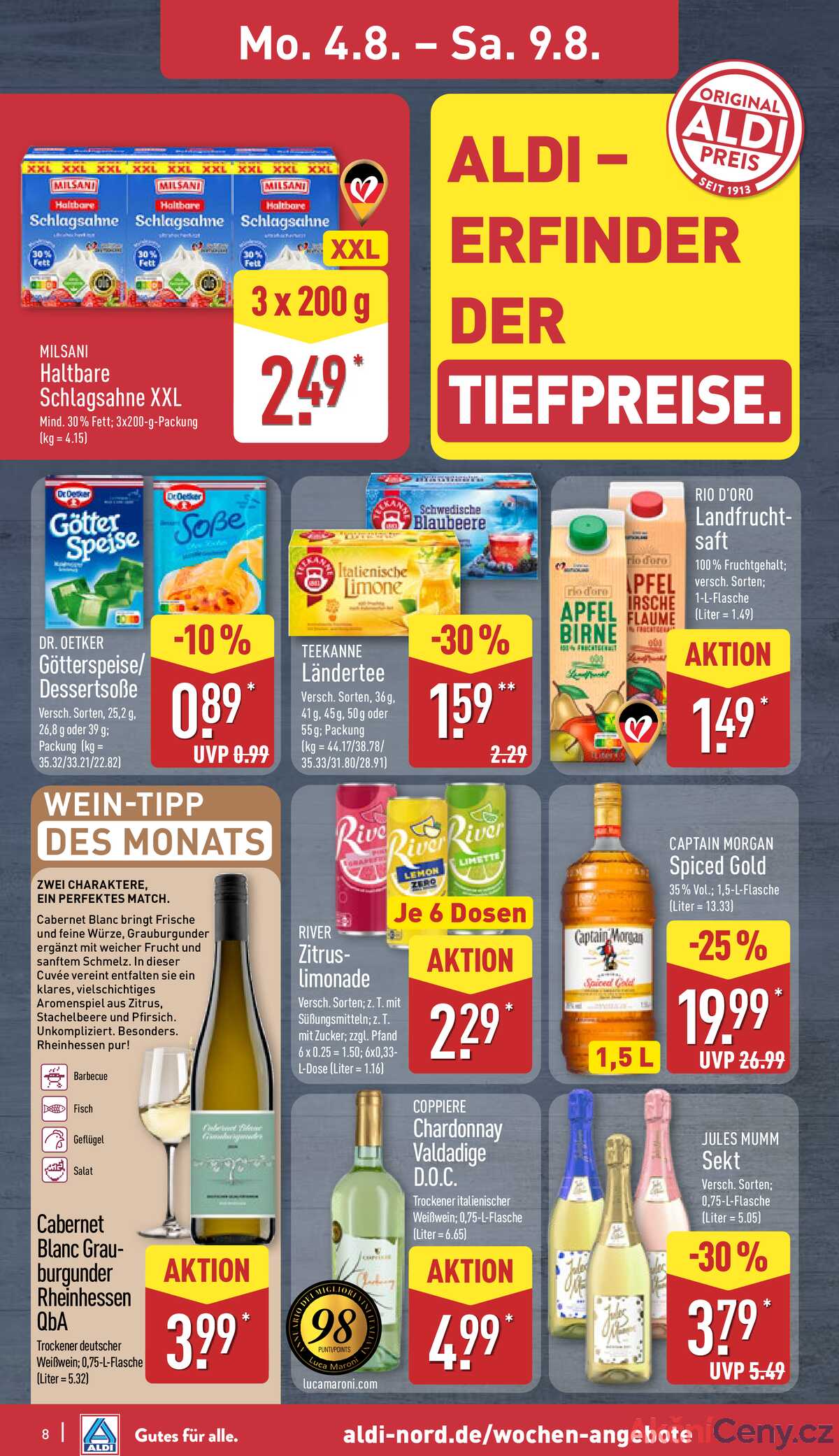 Leták ALDI Německo 4.8.-10.8.2025 strana 8