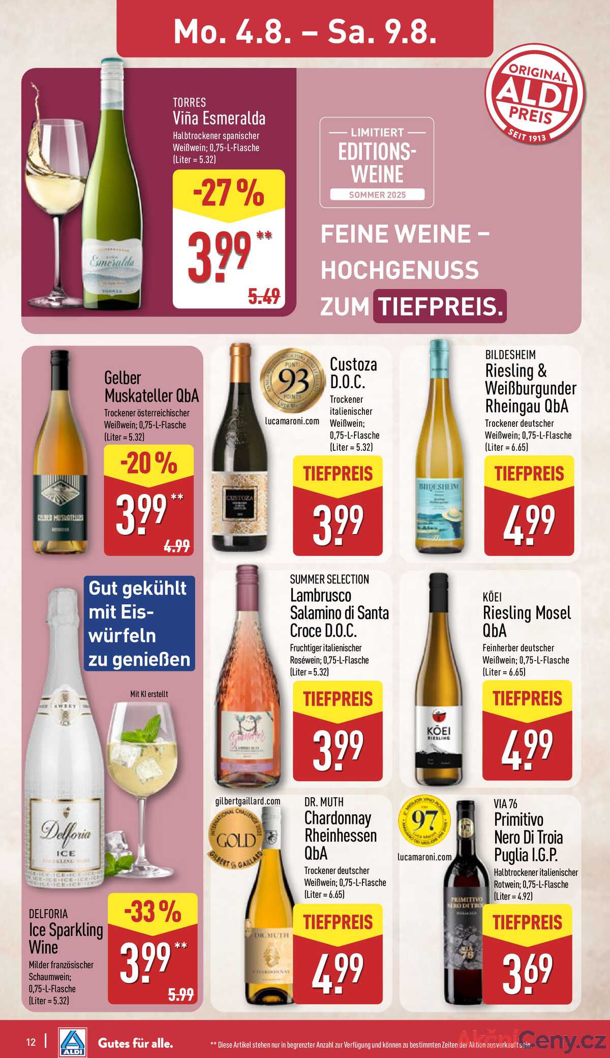 Leták ALDI Německo 4.8.-10.8.2025 strana 12