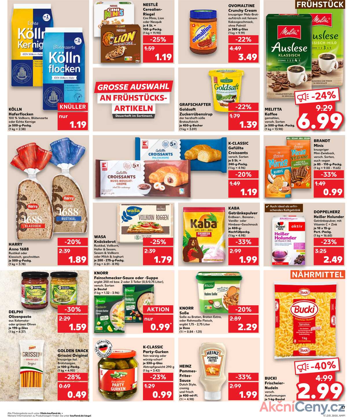 Leták Kaufland Německo 31.7.-6.8.2025 strana 17