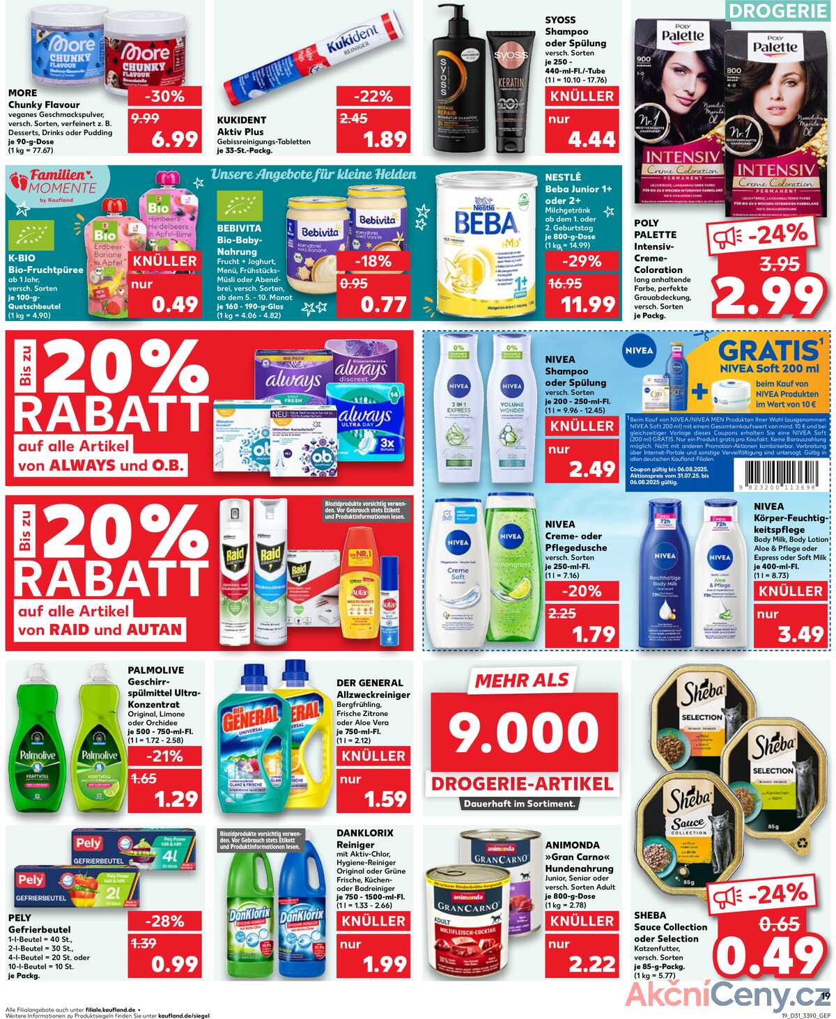 Leták Kaufland Německo 31.7.-6.8.2025 strana 19
