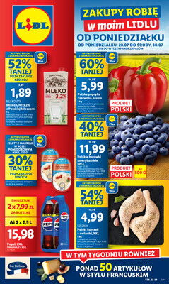Leták Lidl Polsko 28.7.-30.7.2025