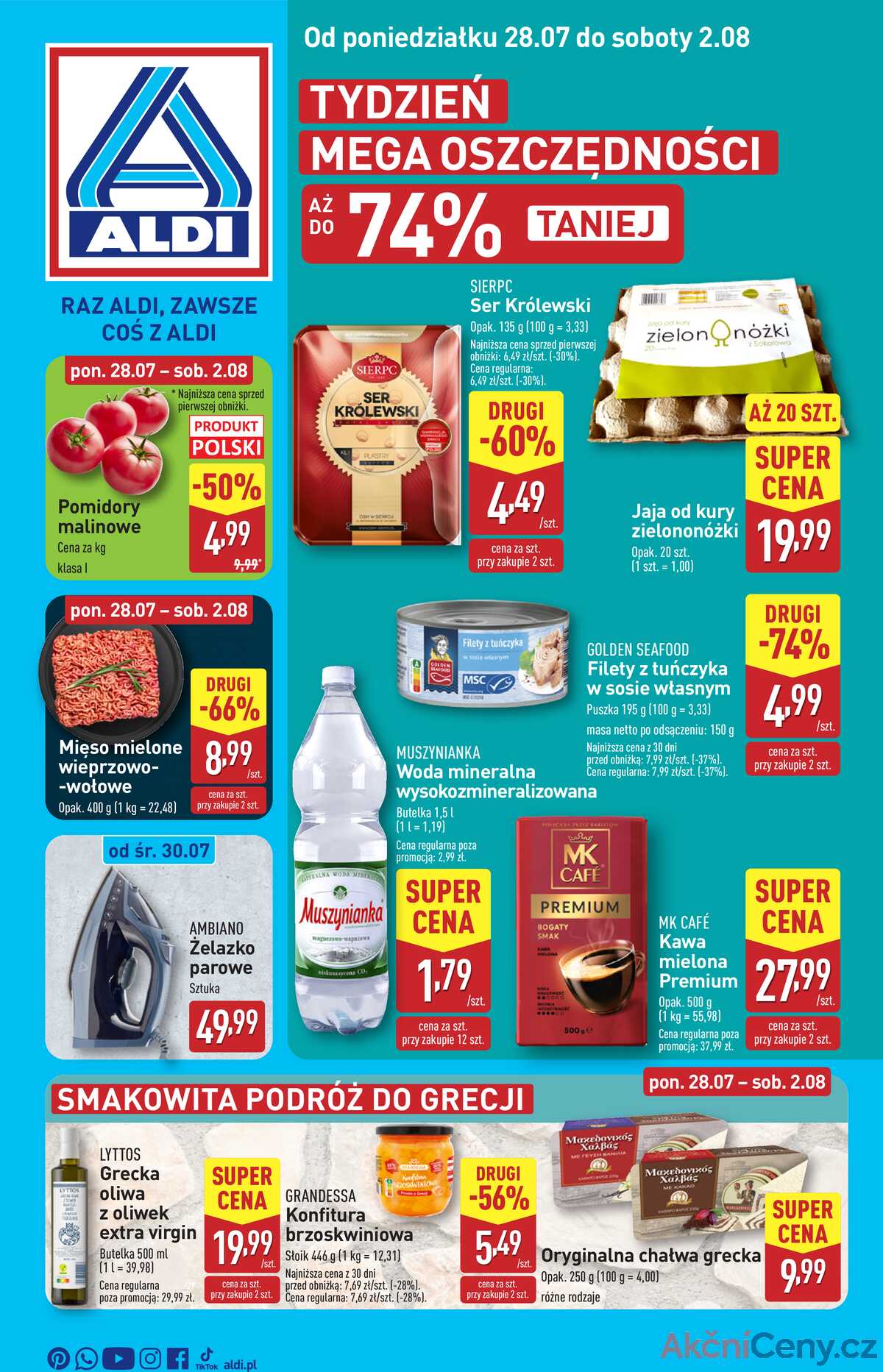 Leták Aldi Polsko 28.7.-2.8.2025 strana 1