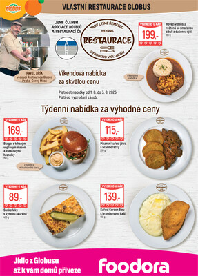 Akční leták Globus 30.7. - 5.8.2025 - Globus Praha - Centrum Černý Most