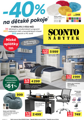 SCONTO nábytek letáky