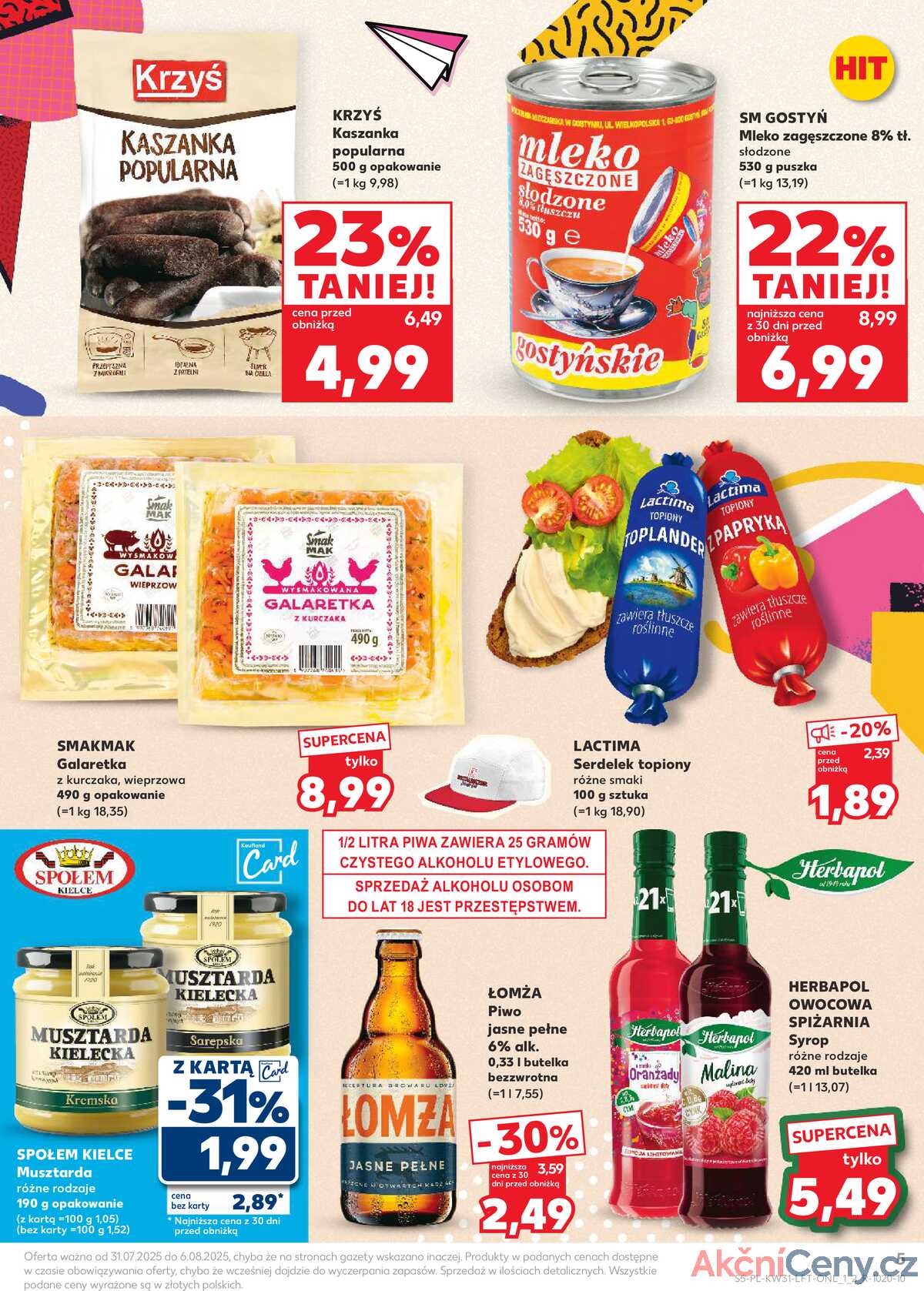 Leták Kaufland Polsko 31.7.-6.8.2025 - Noviny týdne strana 5