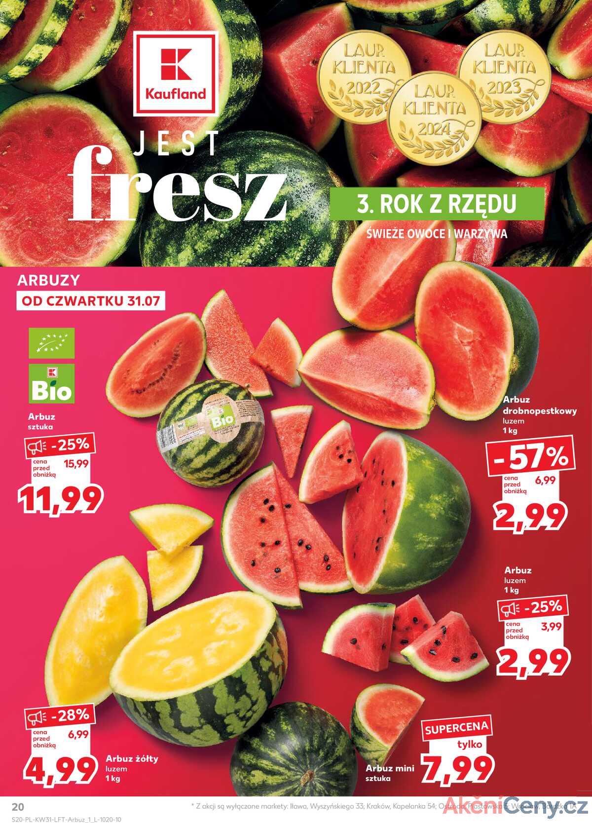 Leták Kaufland Polsko 31.7.-6.8.2025 - Noviny týdne strana 20