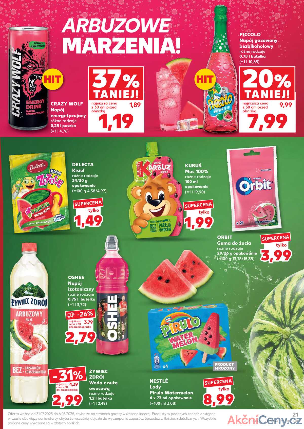 Leták Kaufland Polsko 31.7.-6.8.2025 - Noviny týdne strana 21