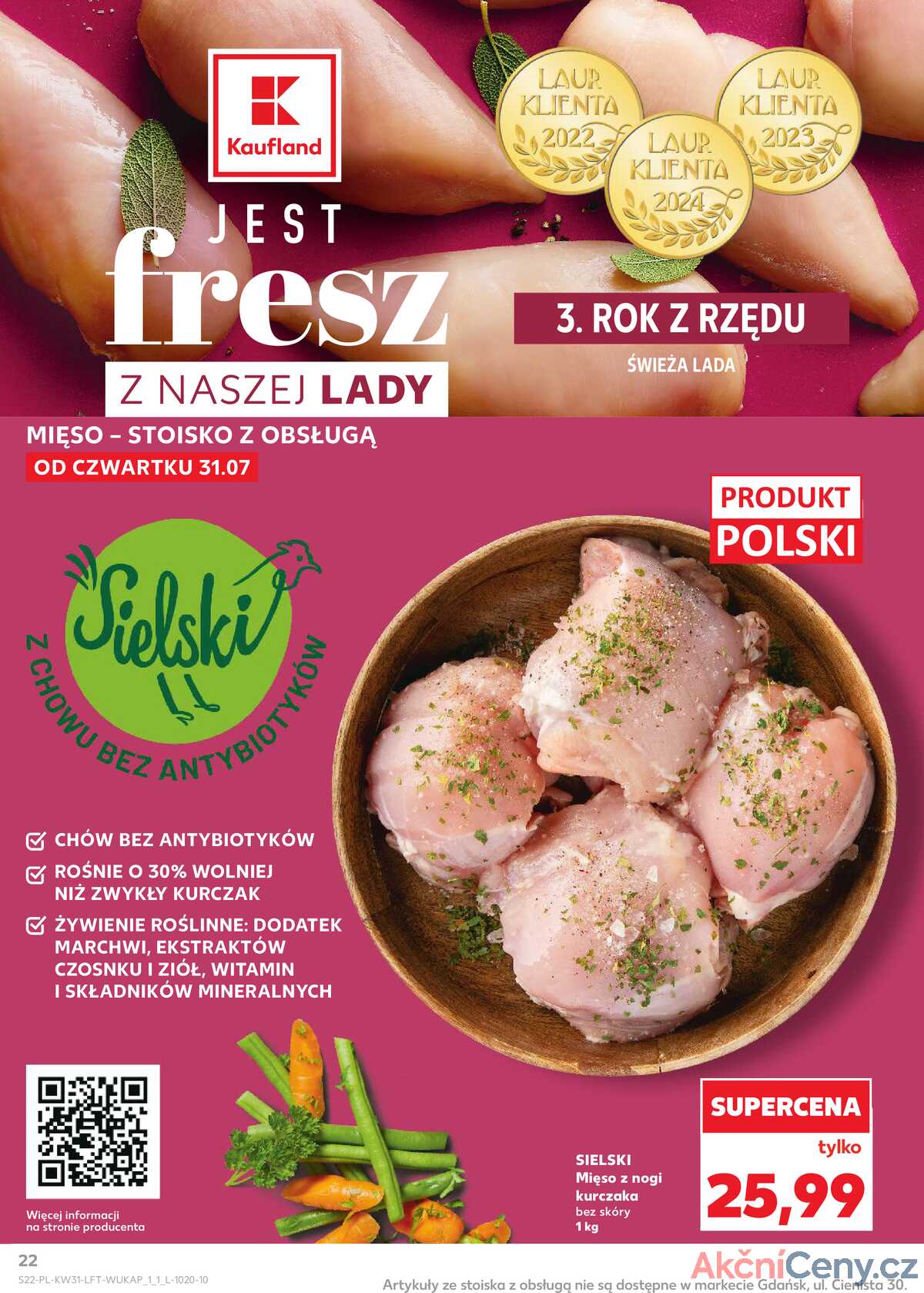 Leták Kaufland Polsko 31.7.-6.8.2025 - Noviny týdne strana 22