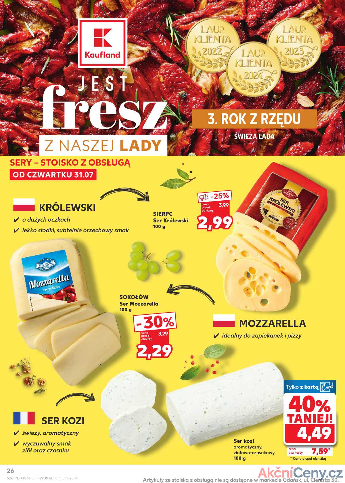 Leták Kaufland Polsko 31.7.-6.8.2025 - Noviny týdne strana 26