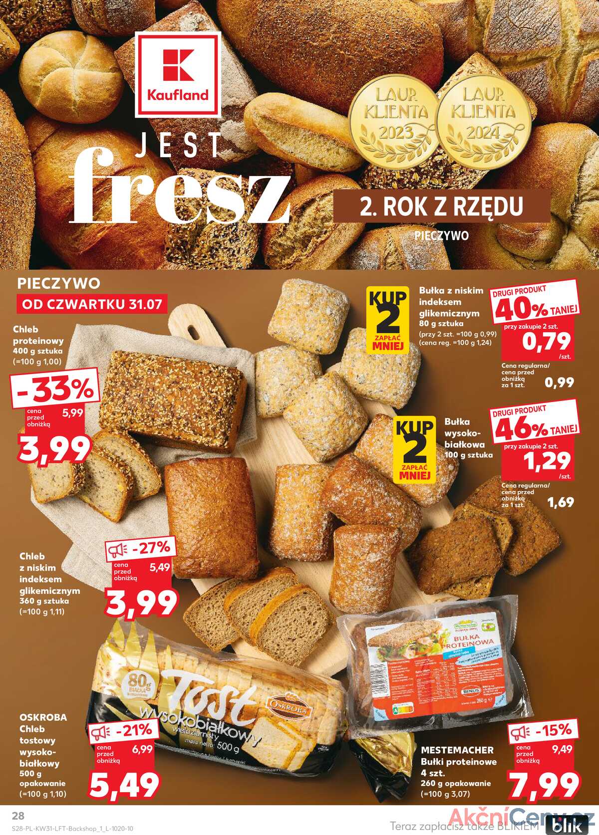 Leták Kaufland Polsko 31.7.-6.8.2025 - Noviny týdne strana 28