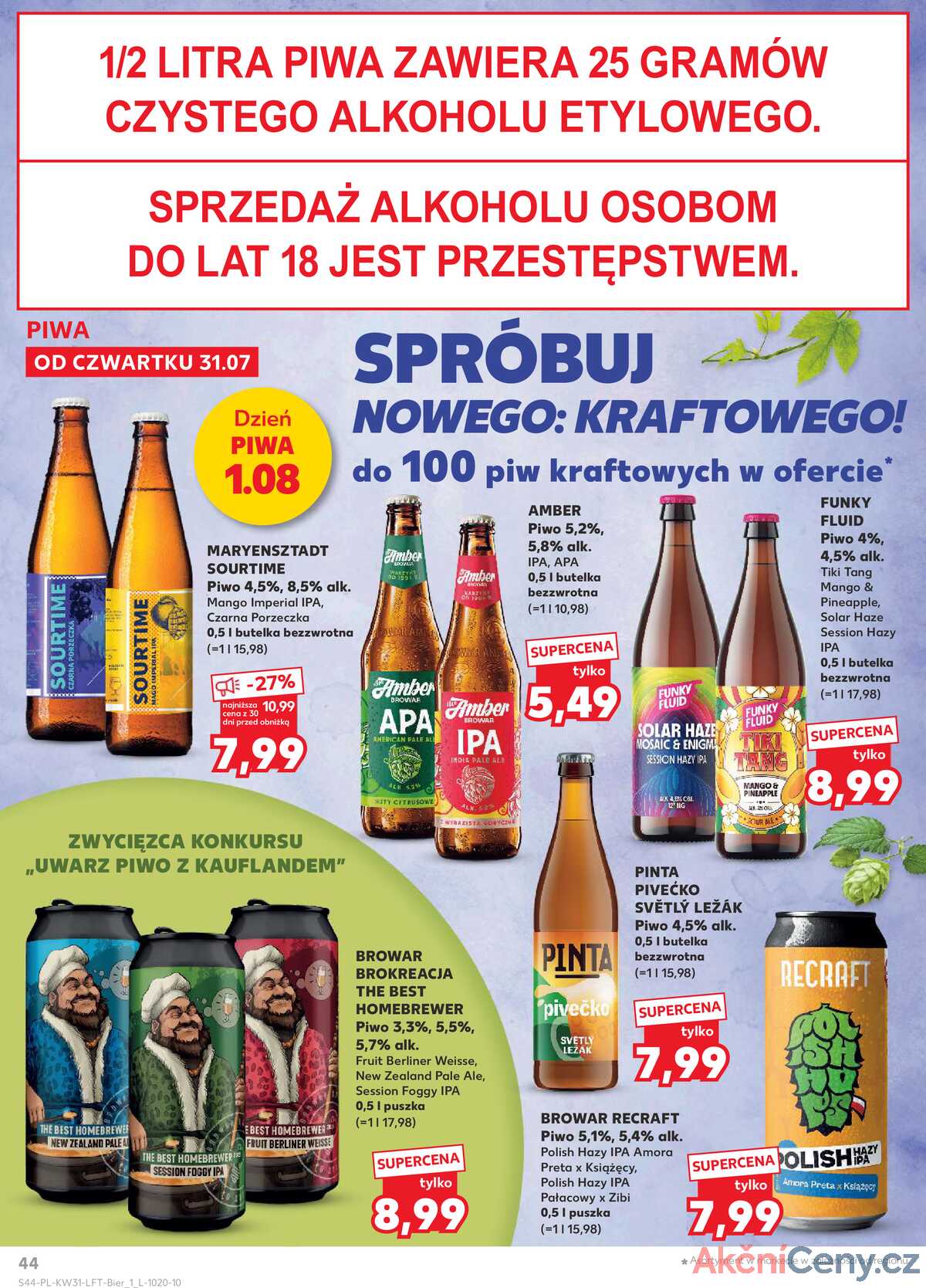 Leták Kaufland Polsko 31.7.-6.8.2025 - Noviny týdne strana 44