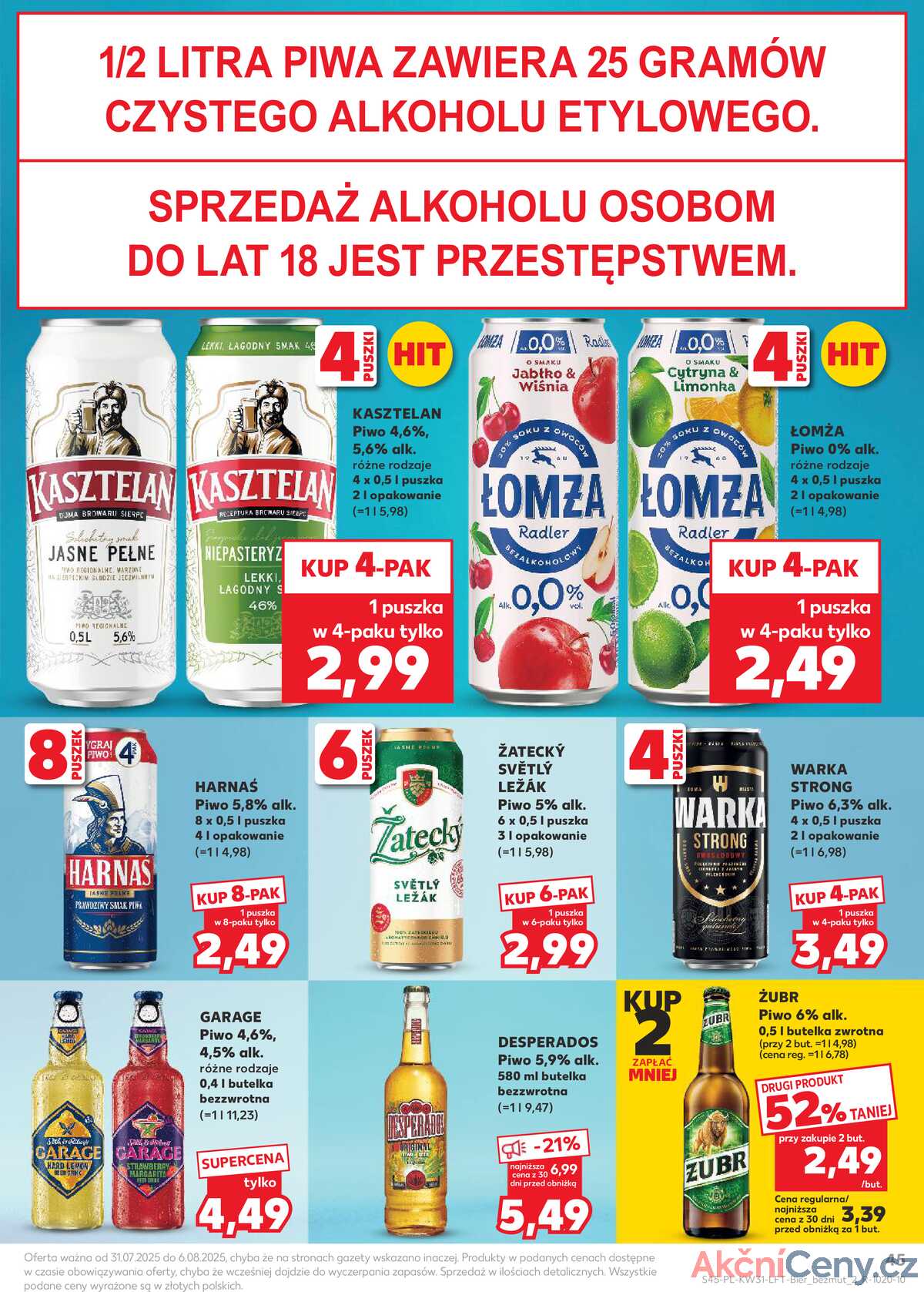 Leták Kaufland Polsko 31.7.-6.8.2025 - Noviny týdne strana 45