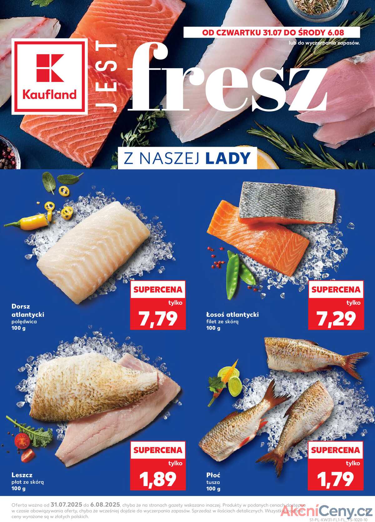 Leták Kaufland Polsko 31.7.-6.8.2025 strana 1