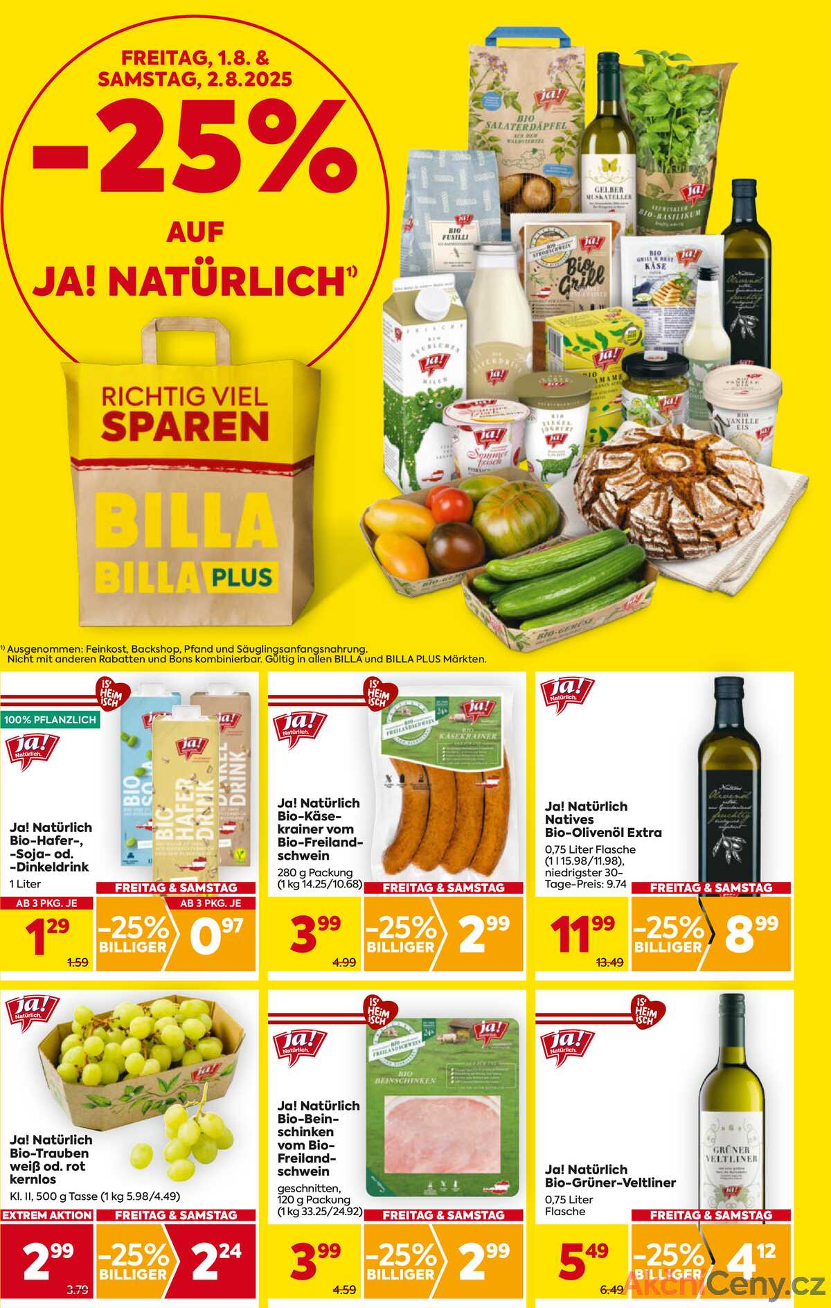 Leták BILLA Rakousko 31.7.-6.8.2025 strana 2