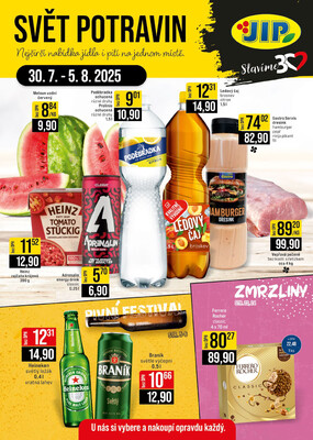 JIP Cash &amp;amp; Carry Brno, Praha, Ostrava od 30.7. do 5.8.2025
