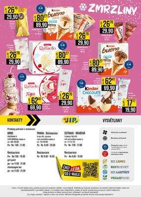 JIP Cash & Carry Brno, Praha, Ostrava od 30.7. do 5.8.2025