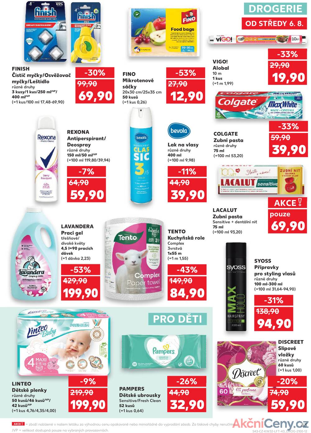Leták Kaufland - Kaufland 6.8. - 12.8. - Kaufland - Liberec (Dr. M. Horákové) - strana 43
