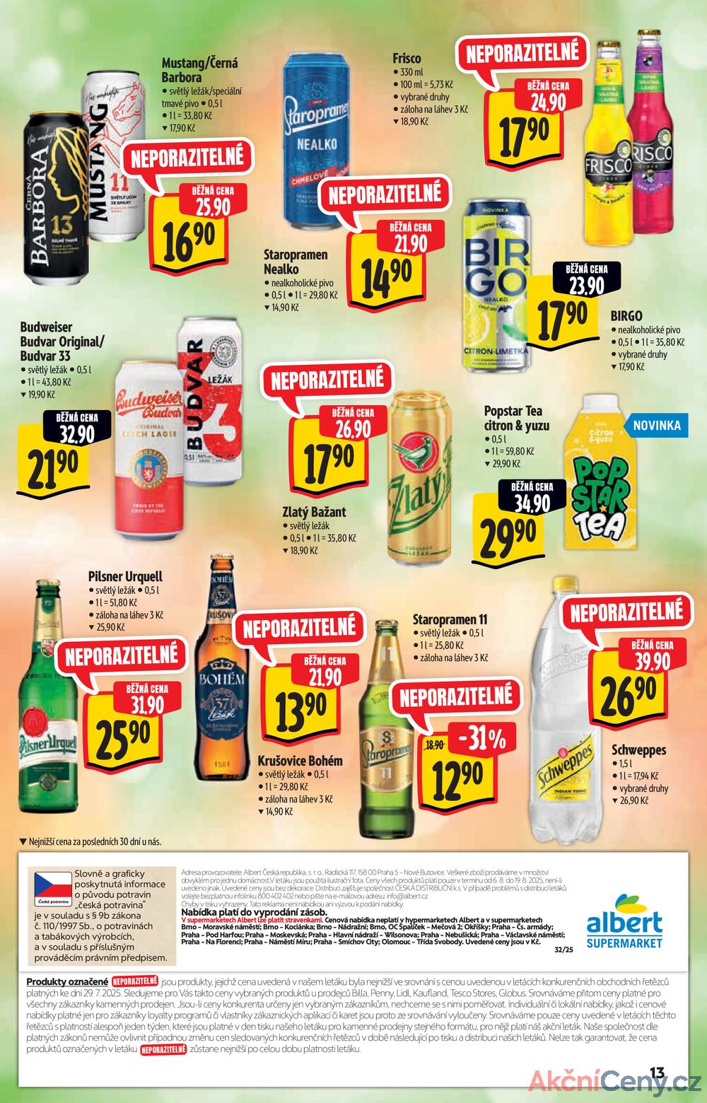 Leták Albert - Albert Supermarket katalog Brand od 6.8. do 19.8.2025 - strana 13 Leták Albert - Albert Supermarket katalog Brand od 6.8. do 19.8.2025 - strana 13