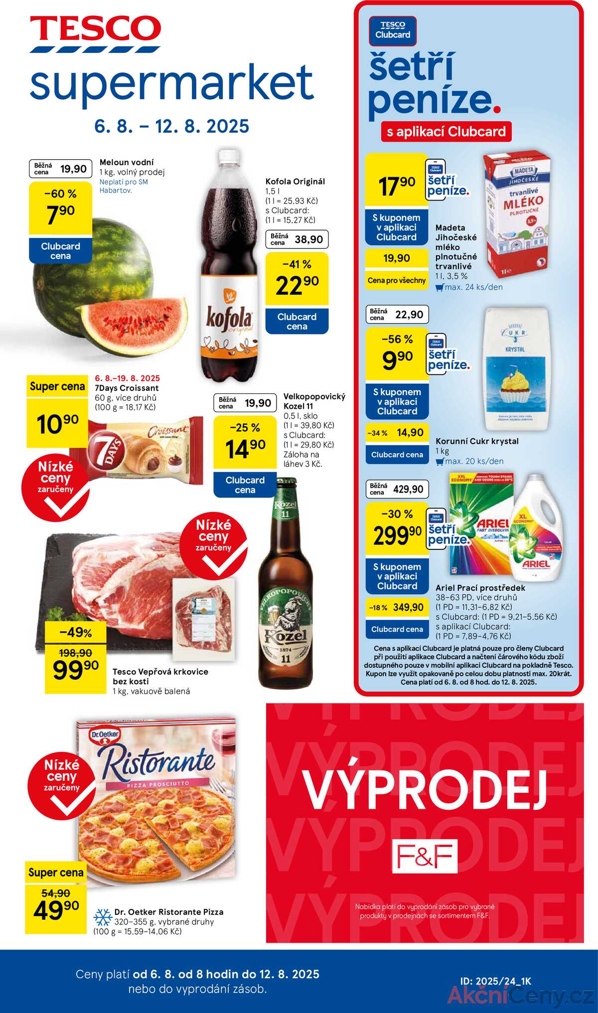 Tesco supermarkety od 6.8. do 12.8.2025 strana 1