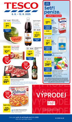 Tesco malé hypermarkety od 6.8. do 12.8.2025