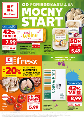 Leták Kaufland Polsko 4.8.-6.8.2025 - Silný start