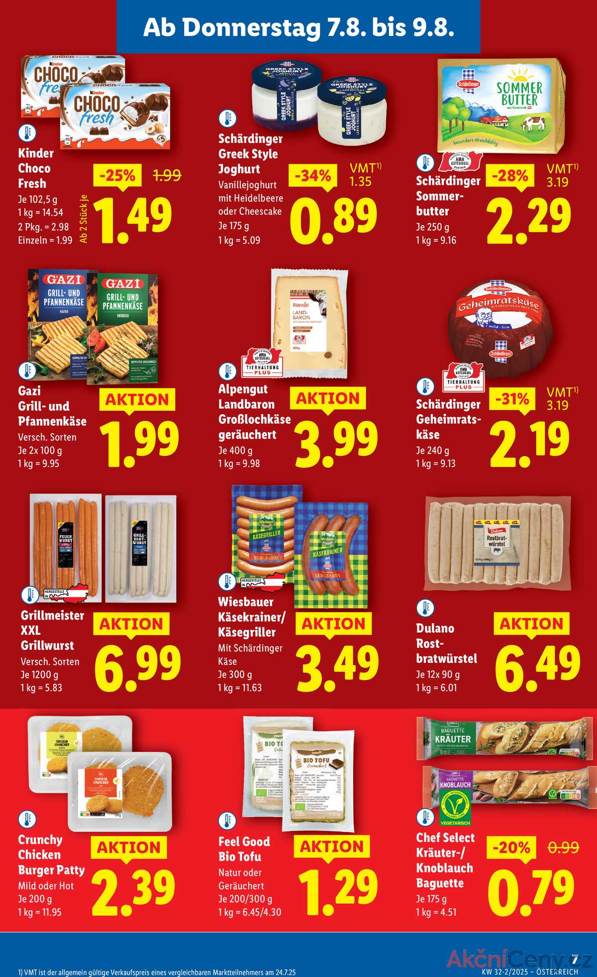 Leták Lidl Rakousko 7.8.-13.8.2025 strana 9