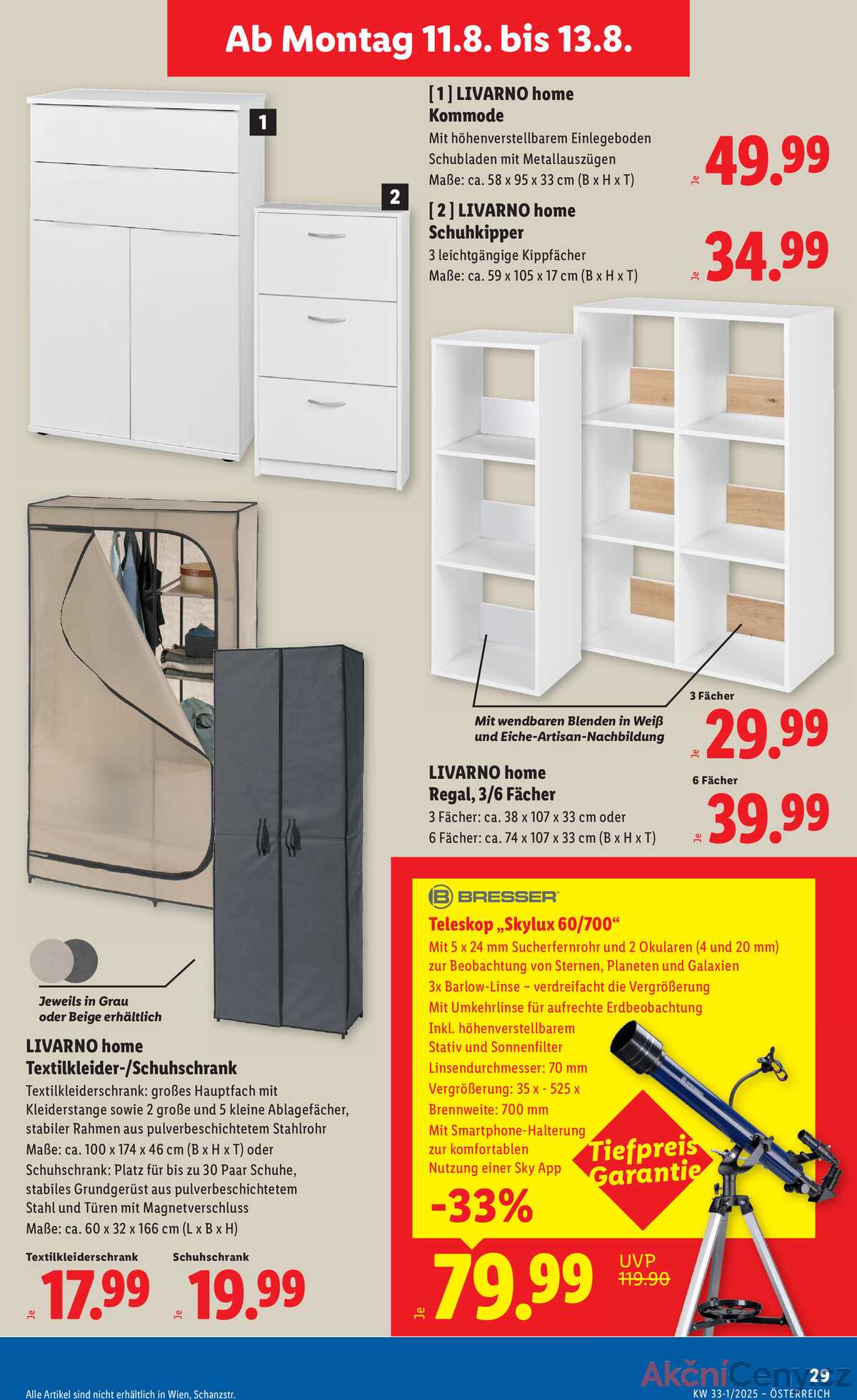 Leták Lidl Rakousko 7.8.-13.8.2025 strana 33