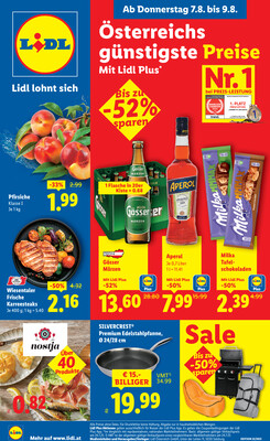 Leták Lidl Rakousko 7.8.-13.8.2025