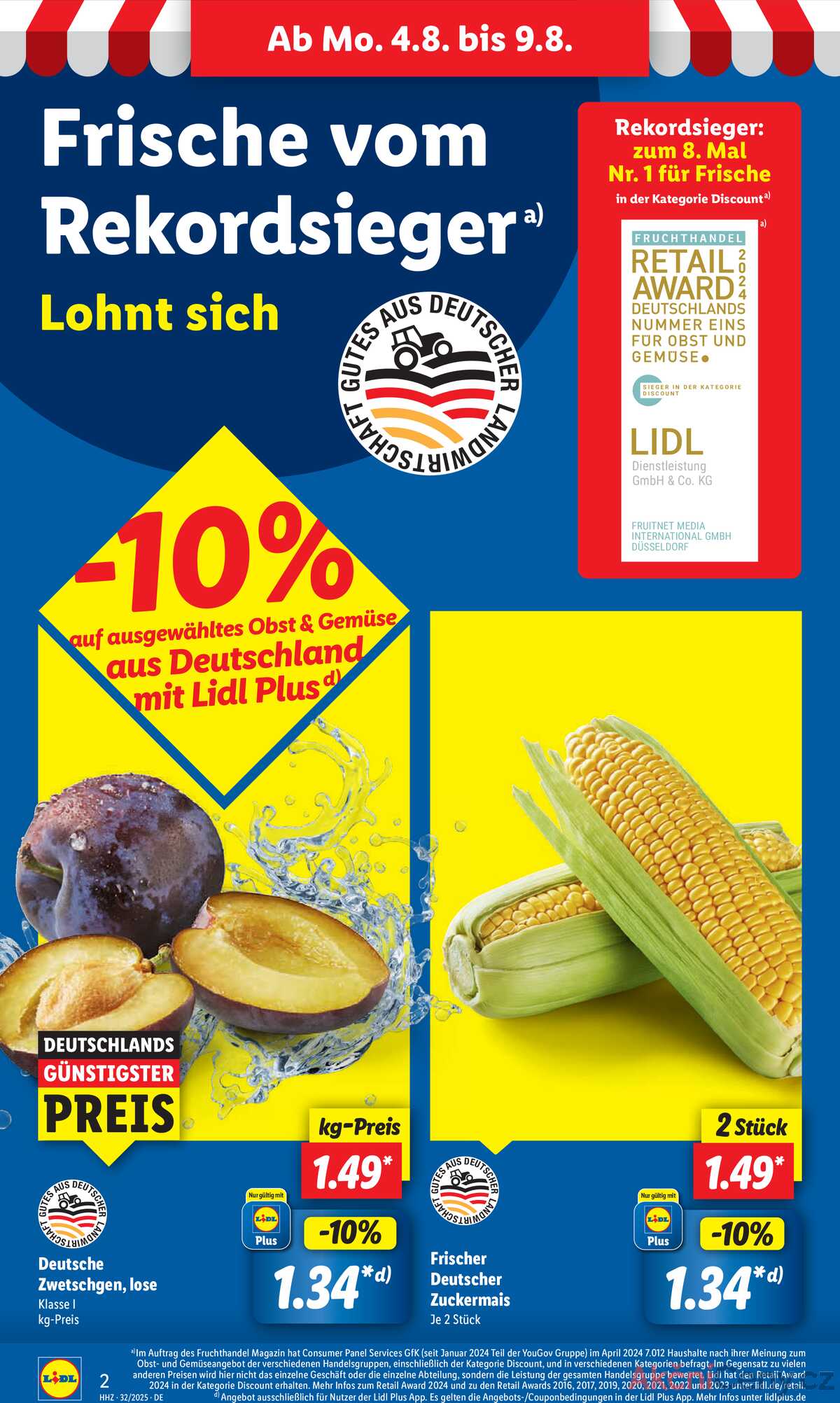 Leták Lidl Německo 4.8.-9.8.2025 strana 2